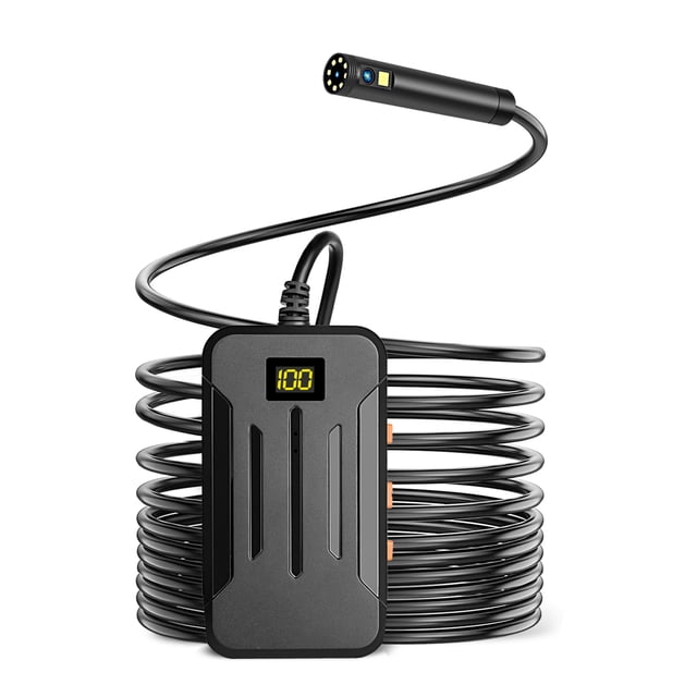 Generic Endoscope Industriel Caméra d'Inspection Supportée W-IFI Connectée Intégrée 9 Dimmable Luminosité Réglable LEDs 5.5mm