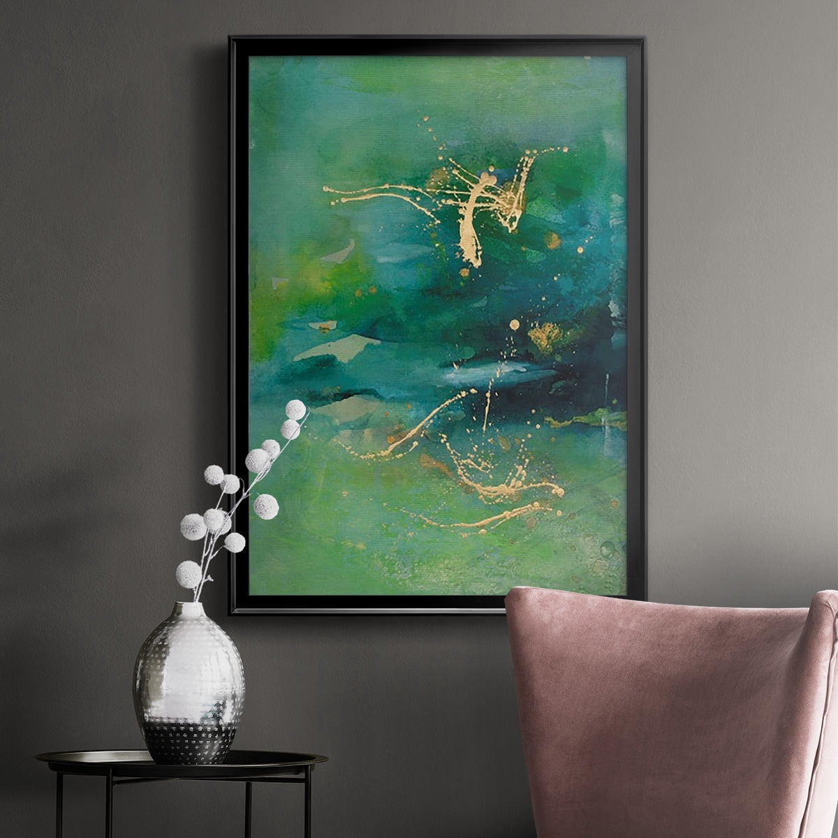 Peaceful Diptych II Premium Framed Print, in Gold, Black, or Silver - Ready to Hang
