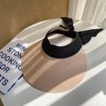 thumbnail image 2 of Straw Sun Visor Hats for Women Summer Beach Sun Hat Packable UPF 50 Sun Protection Travel Hat with Big Tie, 2 of 6