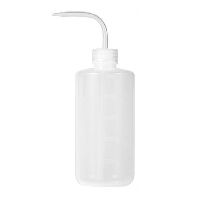Botella de riego exprimible, botella de lavado de plástico con escala, 250 ml, 500 ml, 1000 ml, botella exprimible con boca estrecha, pequeña herramienta de riego para limpieza de suculentas.