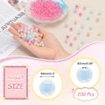 thumbnail image 2 of Uxcell 200 Pcs Acrylic Beads 0.08" Cute Beads for Bracelets Frosted Light Blue, 2 of 6