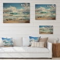 thumbnail image 4 of Designart "Sunkissed Beach by the Coastal Ocean III" Landscapes Print on Natural Pine Wood, 4 of 5