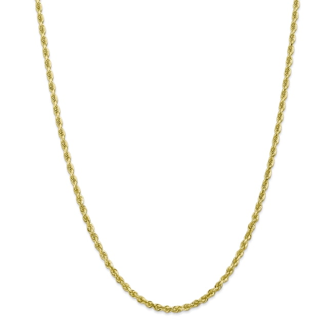 10K Yellow Gold 3.35mm Diamond Cut Quadruple Rope Chain 24 Inch