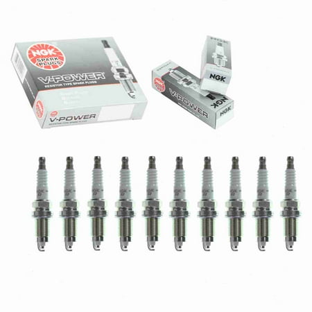 10 pc NGK 7252 V-Power Spark Plugs for 2412 2412-6 412 412C2 412S 5018 6717 7412 8115 82 82C2 E3.58 FR8VPP33U QJ16HR-U RC12LYC RC14E5 RFN14LY SP428 Ignition Wire Secondary