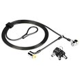 thumbnail image 2 of LORADAR Candado de Doble Cable para Laptops，Monitor 3 Llaves 6.7Foot L, 2 of 2