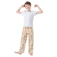 thumbnail image 3 of Wobogo Brown Heart Teddy Bear Long Pajama Pants Bottoms Soft Sleepwear with Pockets, 3 of 9