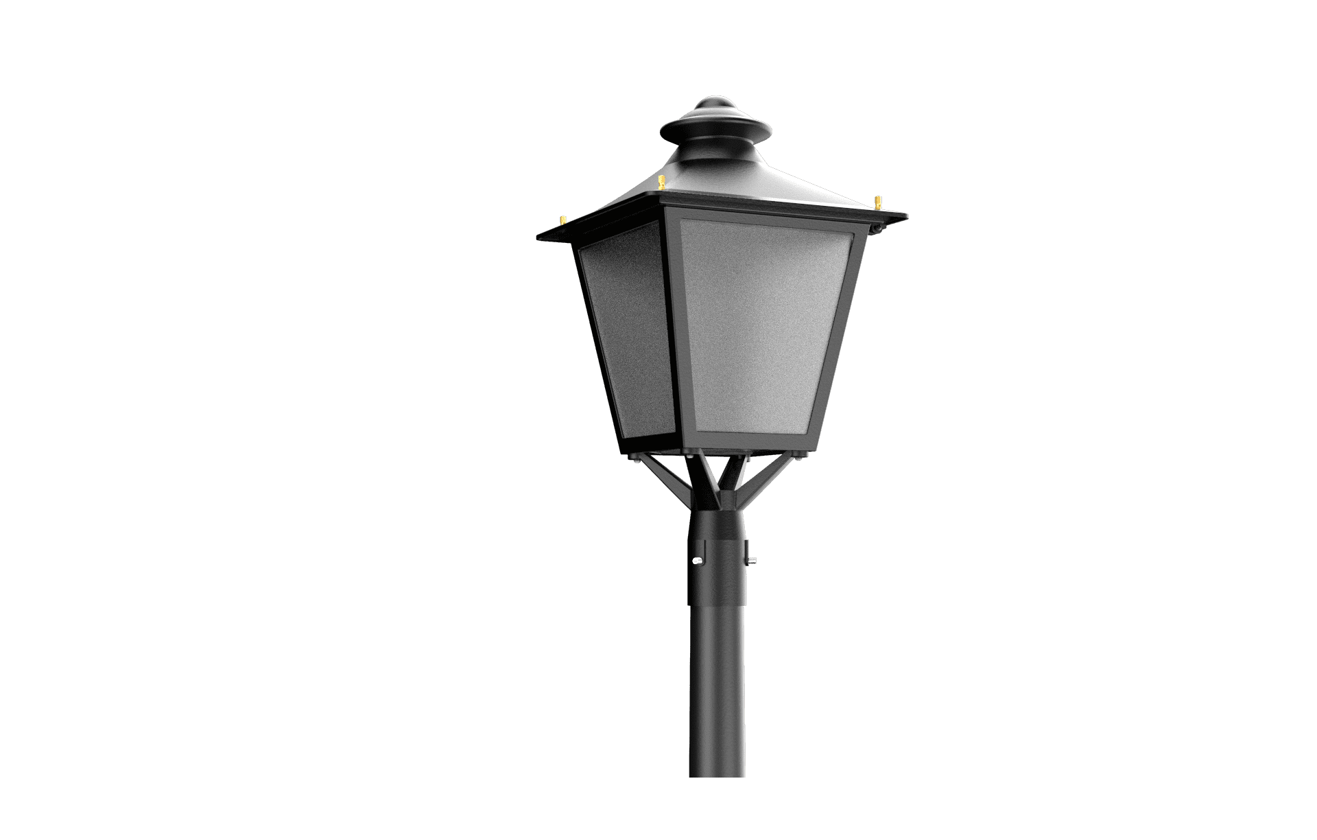 Outdoor 120W LED Post Top Light with Frosted Glass, IP65 Waterproof LED Parking Lot Lighting 34.7 inchs High Post Top Lantern LED Street Area Light,14400 Lumens, 5000K Daylight White