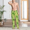 thumbnail image 5 of Vsdgher Green Avocado Print Mens Pajama Pants Sleep & Lounge Pants, PJ Bottoms With elastic waistb and Pockets, 5 of 5