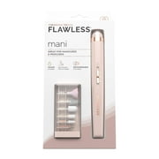 Finishing Touch Flawless Salon Nails Rechargeable Mani Device with 6 Attachments, Pink