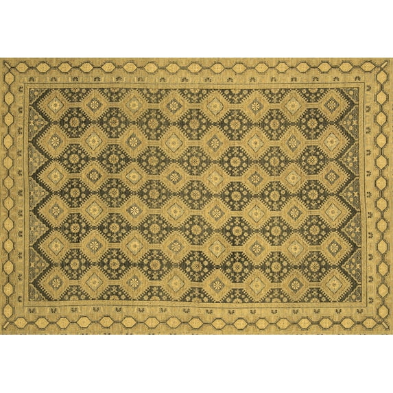 Ahgly Company Indoor Rectangle Abstract Brown Modern Area Rugs, 6' x 9'