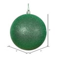 thumbnail image 2 of Vickerman 6" Green Glitter Ball Ornament, 4 per Bag, 2 of 5