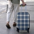 thumbnail image 3 of Navy White Plaid Checkered Pattern Luggage Cover Fashion Suitcase Cover Baggage Covers Fit 25-28 Inch Luggage (Go Travel), 3 of 5