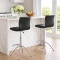 thumbnail image 7 of Benjara Deko 26-31" Adjustable Height Barstool Chair (Set of 2)- Chrome/Black, 7 of 7