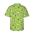 thumbnail image 3 of Uemuo Guinea Pigs Printed Regular Fit Short Sleeve Casual Hawaiian Shirt for Men,Aloha shirt,Tropical shirt,Floral print shirt,Vacation Beach shirt-XX-Large, 3 of 9
