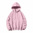 thumbnail image 3 of CFLVAEK Oversized Hoodies for Men Big and Tall Long Sleeve Fall Hooded Pullover Tops Casual Loose Fit Drawstring Hoodie Sweatshirts with Pocket Pink XXXXL, 3 of 9