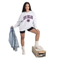 thumbnail image 2 of Women's Gameday Couture  Ash New England Patriots Traditional Logo Oversized Premium Fleece Pullover Sweatshirt, 2 of 7