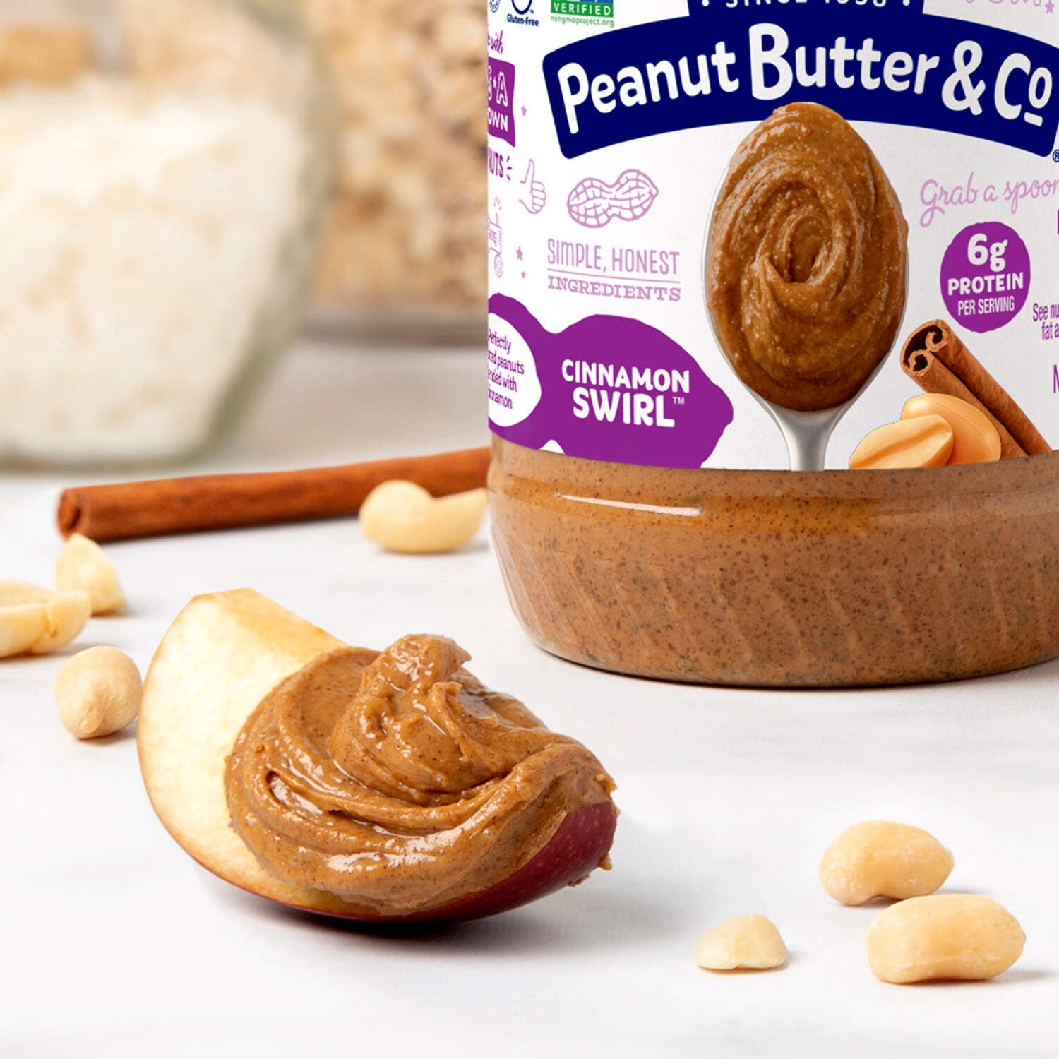 Peanut Butter & Co, Cinnamon Swirl Flavored Peanut Butter Spread, 16 oz, 6 Pack