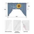 thumbnail image 5 of Haze Blue Sunshine Sunflower Swag Valances for Windows, Small Curtains Drapes, Pastoral Bees Farmhouse Floral Kitchen Window Curtains Over Sink Window Treatment Valance for Bedroom/Bathroom 56"x36", 5 of 5