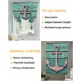 thumbnail image 3 of Pink Anchor Tie Up Curtains for Window, Thermal Insulated Balloon Shade Adjustable Rod Pocket Curtains Valance Panels for Kitchen Bathroom Cafe 42 x 45 Nautical Vintage Rustic Turquoise Wooden, 3 of 6