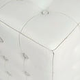 thumbnail image 2 of Butler Leon White Leather Ottoman, 2 of 8