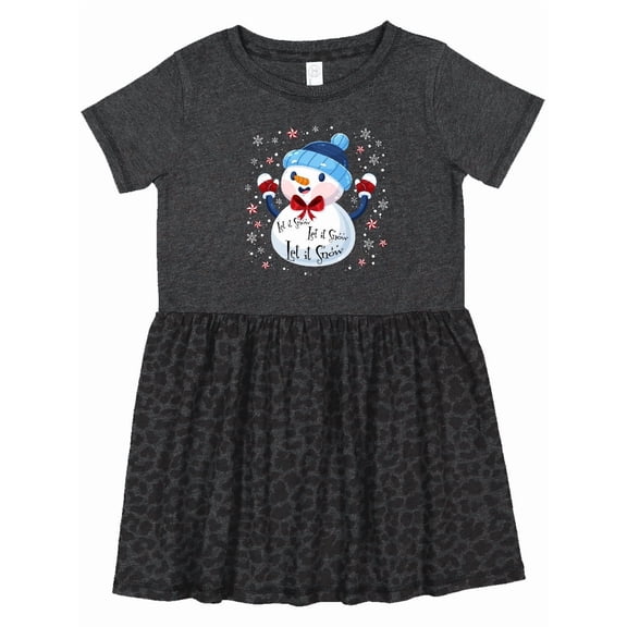 Inktastic Holiday Snowman Girls Toddler Dress