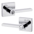 thumbnail image 1 of Kwikset Poignée de Porte d'Entrée Halifax avec Serrure et Clé, Levier Extérieur Réversible à Clé Sécurisée, Serrure de Porte, pour Entrée avant et Chambres, Chrome Poli, 1 of 9