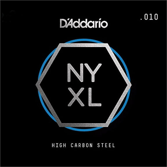 D'Addario NYXL Single Plain Carbon Steel Guitar String | .010