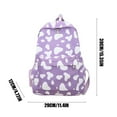 thumbnail image 4 of HengDidi Trendy Harajuku Cow Print Backpack - Lightweight Durable Nylon Daypack for Campus, Travel & Outdoor Activities Purple, 4 of 7