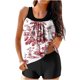 thumbnail image 1 of Trajes de Baño Modestos para las Mujeres Traje de Baño de Eslinga de Impresión de Hojas de Flores Multicolores, Cintura Alta Y Tops de Traje de Baño de Apoyo para las Mujeres, 1 of 6