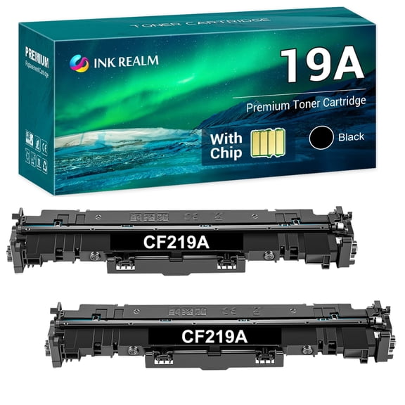 Ink realm Compatible Drum Unit Replacement for 19A CF219A Used for LaserJet Pro M130fw M130fn M130nw M102w M102a M130a MFP M102 M130 M104w Drum Kit Printer Black, 2-Pack