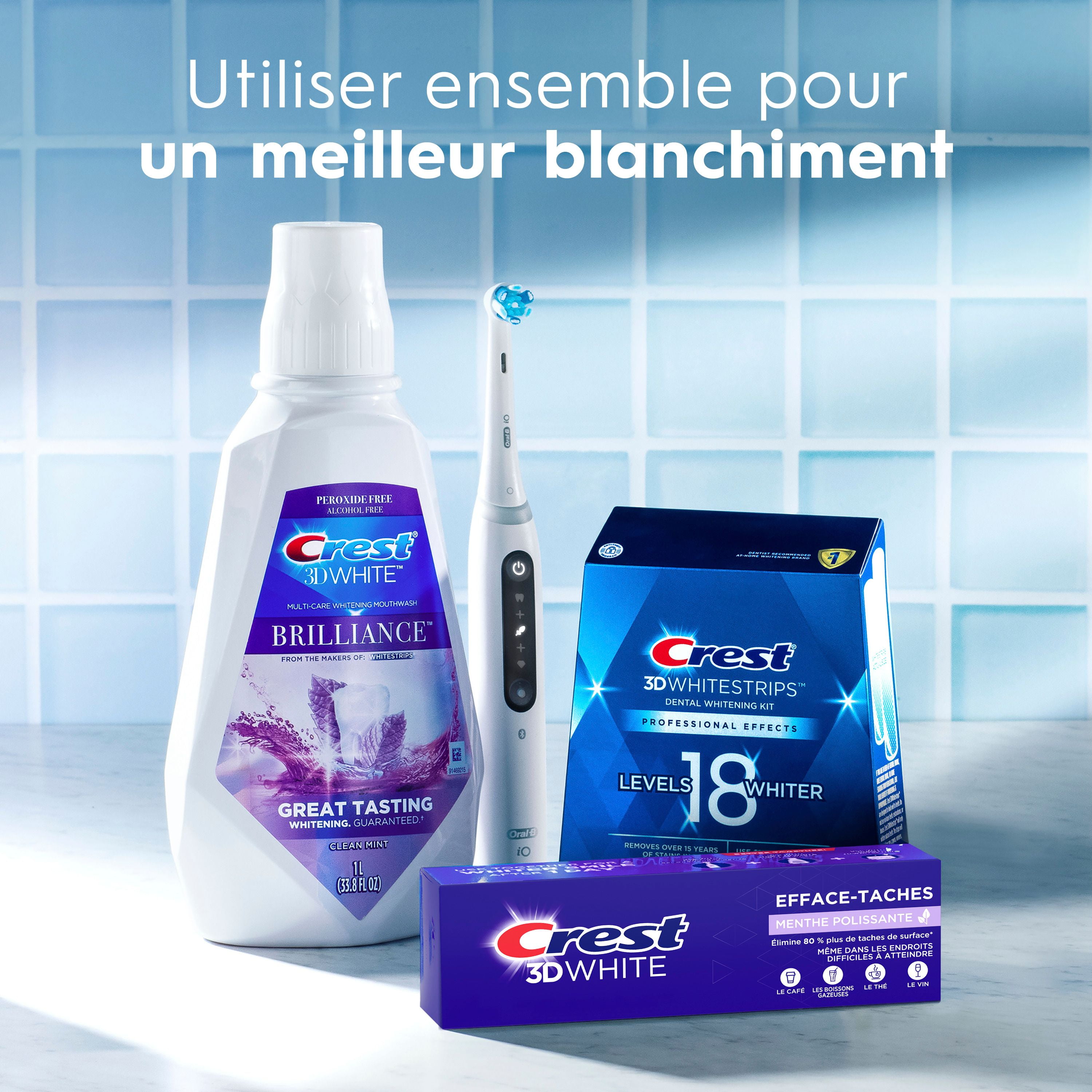 Crest 3D White Stain Eraser Teeth Whitening Toothpaste, Polishing Mint, 65 mL