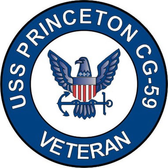 3.8 Inch USS Princeton CG-59 Veteran Decal Sticker
