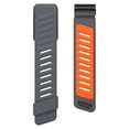 thumbnail image 3 of Comfort Durable Silicone Wristband Compatible with Whoop 4.0 Band, Soft Silicone Sports Loop Strap for Men & Women, with U Shapped Connector, Fitness & Activity Tracker Accessories, Dark Gray+Orange, 3 of 11