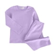 thumbnail image 5 of NIEWTR Little Girls Pajamas 2T 3T 4T 2Pcs Long Sleeve Crewneck Top and Elastic Waist Pants Set Snug Fit Sleepwear for Toddler Baby Girl Fall Winter Dailywear(A-Light Purple,1-2 Years), 5 of 5