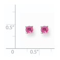 thumbnail image 2 of Primal Gold 14 Karat White Gold Pink Sapphire Earrings, 2 of 3