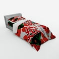 thumbnail image 2 of Ambesonne Retro Bedding Set 3 Pcs, Slavic Patchwork Poppy, Twin XL, Multicolor, 2 of 2