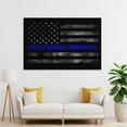 thumbnail image 4 of Thin Blue Line American Flag Poster Decorative Painting Canvas Wall Art Living Room Posters Bedroom Painting,Unframe-style,12x18inch(30x45cm), 4 of 8