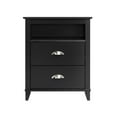 thumbnail image 5 of Home Square 3-Piece Set with 2 2-Drawer Nightstands & Wardrobe Armoire in Black, 5 of 15