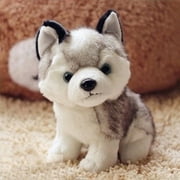 18cm 7 "peluche poupée peluche Husky chien bébé enfants mignon jouets en peluche cadeau GY (couleur: blanc)