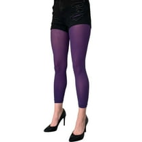 Purple Opaque Footless Tights for Women