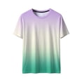 thumbnail image 4 of ZUKMRJPC Mens Workout Tops Short Sleeve Crewneck Fashion Gradient Color Summer Tops Casual Lightweight Gym Athletic T Shirts Unisex, 4 of 7