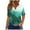 Mint Green, variant on Womens Summer Tops Memory Girl Polyester Tops V Neck Womens Teal Color Long Sleeve Wrap Shirt Vintage Tunic Color Top Running Shirts Short Sleeve V Neck Shirts Top Blouses for Women Light Long XL