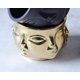 thumbnail image 5 of Cuenco de cerámica decorativo negro con patrón de cara, porta joyas y llavero, jarrón decorativo para sala de estar, 5 of 5