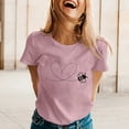 thumbnail image 2 of 2025 T-Shirts à Manches Longues Imprimés pour Femmes Printemps Été Manches Courtes Col Rond, 2 of 5