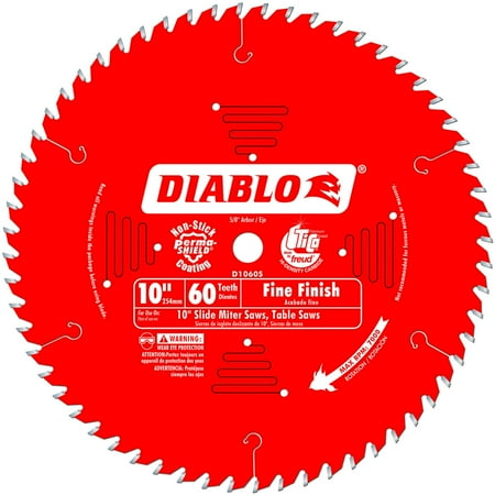 Diablo D1060S 10-Inch 60-TPI Carbide Tri-Metal Fine Finish Slide Miter Saw Blade