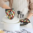 thumbnail image 2 of Colorful Parrot Toucan Cockatoo Oven Mitts Heat Resistant - Soft Lining Silicone Mini Oven Mitts with HangingLoop, Kitchen Oven Gloves Heat Resistant 500℉ for Cooking Baking Microwave, 2 of 7