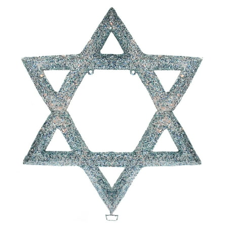 36 Lighted Star Of David Hanging Hanukkah Outdoor Decoration