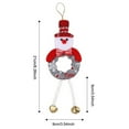 thumbnail image 3 of Adornos navideños, adornos navideños - Colgante de árbol de Navidad - Colgante redondo de campanas de árbol de Navidad con muñeco de nieve anciano - Decoración de escena - Colgante decorativo de polié, 3 of 6
