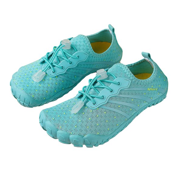 YOUYEDIAN Toddler Water Shoes Summer Beach Barefoot Sneakers Slip on Non Slip Vacation Swim Shoes Camping Lightweight Aqua Socks Shoes (Cyan)