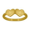Personalized Double Heart Shaped Initial Ring, Sterling Silver, 10kt Gold or 14kt Gold, 1 Letter, Sizes 3 to 15 in 1/4 Sizes